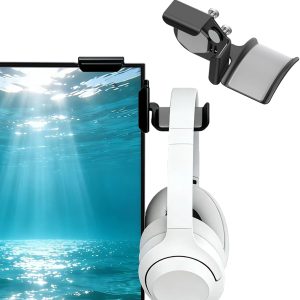 Monitor-Mounted Headphone Stand