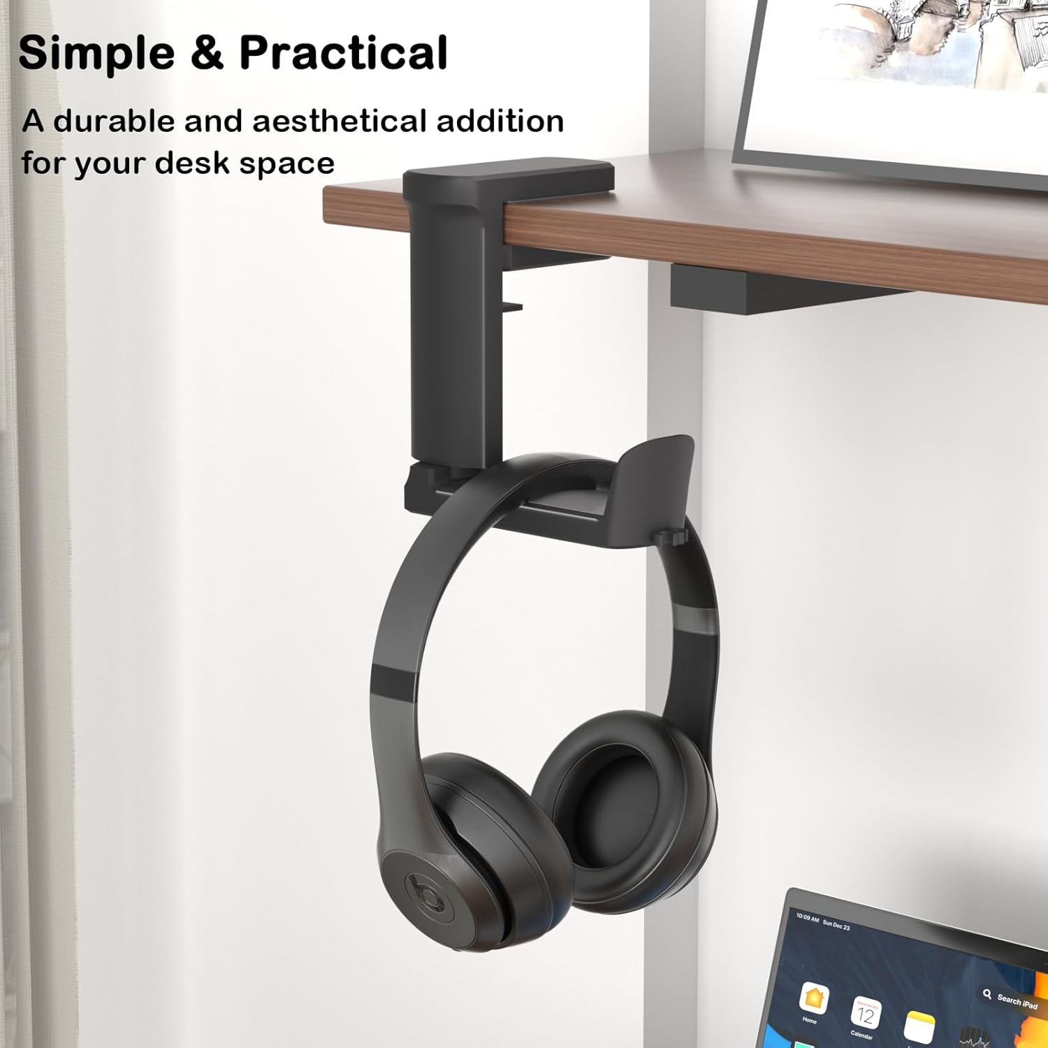 Adjustable Clamp Headphone Hook - Image 2