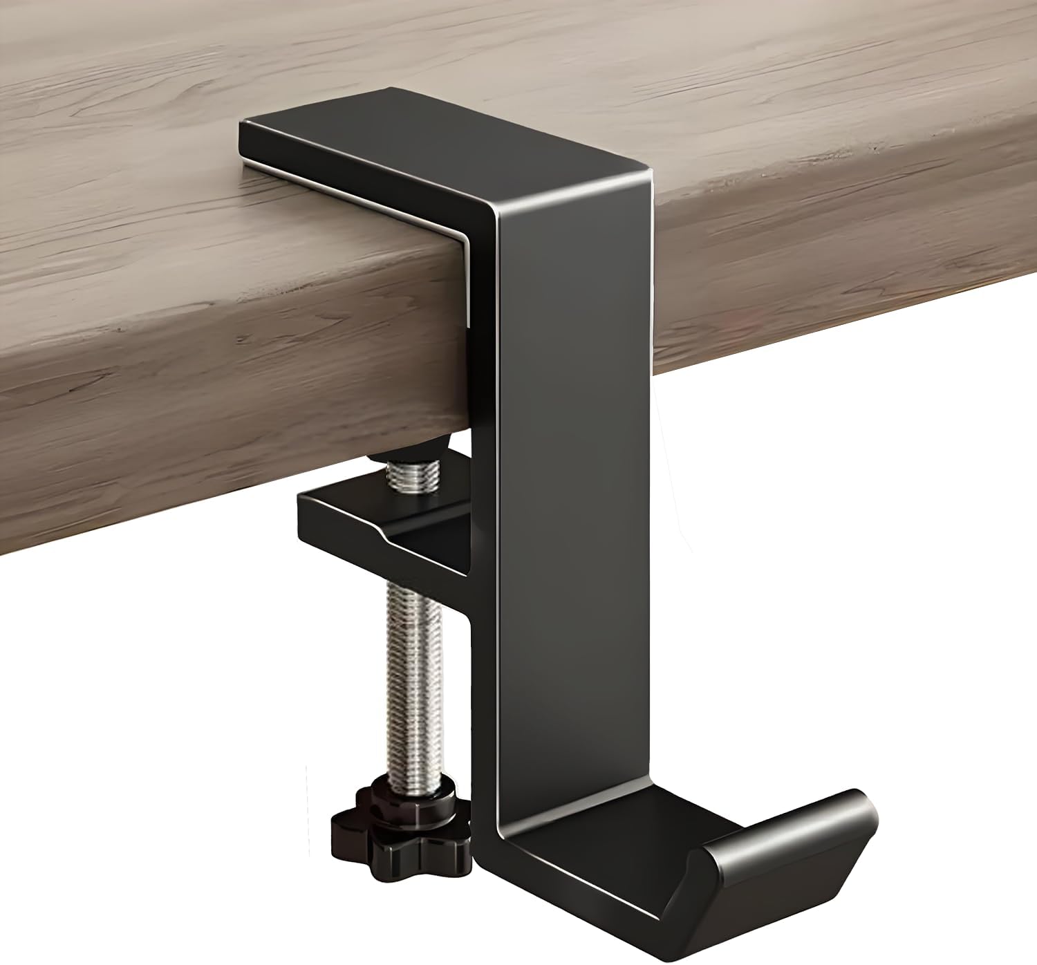 Under-Desk Aluminum Headphone Hook