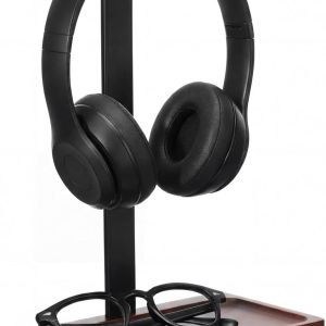 Walnut Headset Holder with Tray